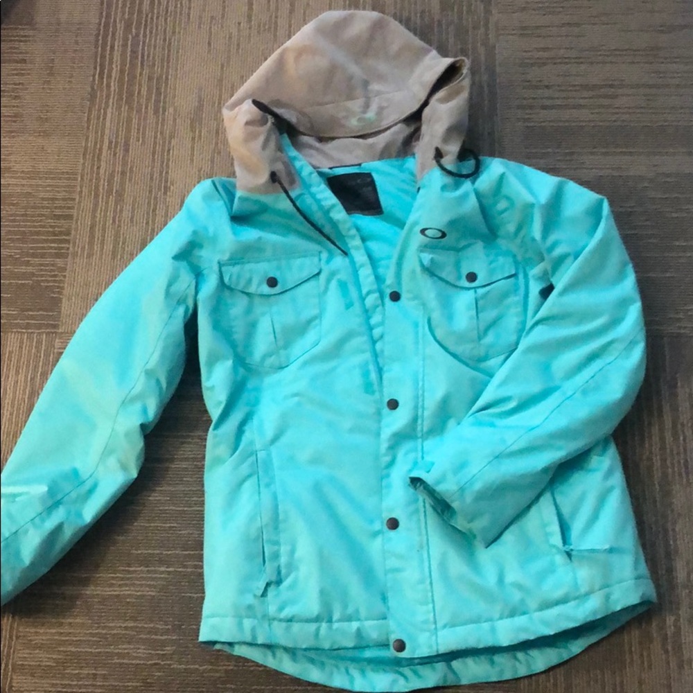 OAKLEY teal and grey ski/snowboard jacket